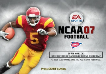 NCAA Football 07 screen shot title